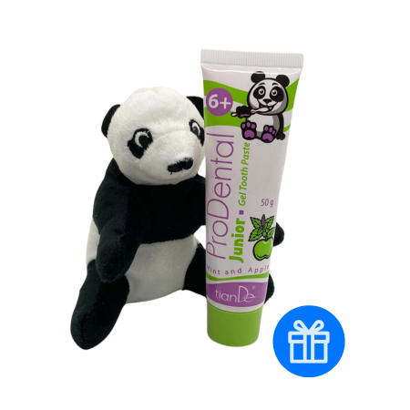 DARČEK k nákupu Detská zubná pasta Prodental+ plyšová panda