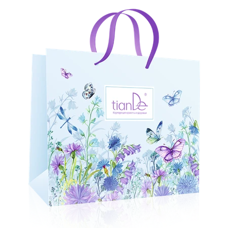 Papierová darčeková taška Motýliky a kvetiny